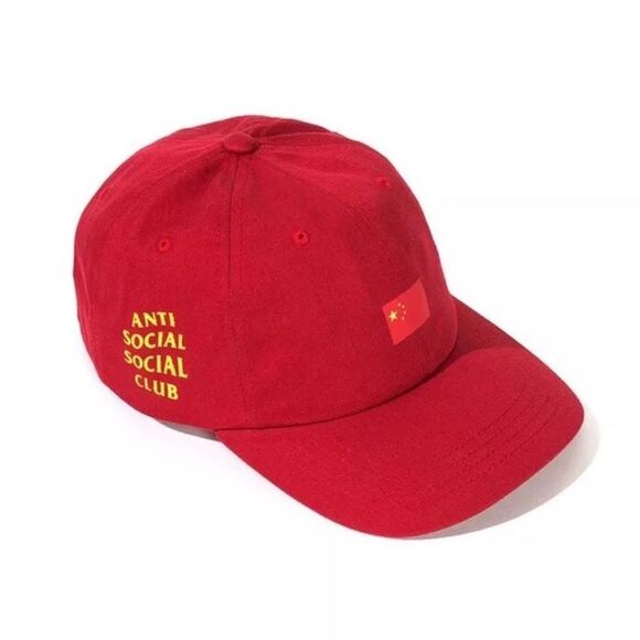Anti Social Social Club FW17 ASSC Orange Chicken Cap RED China Hat - Picture 1 of 8
